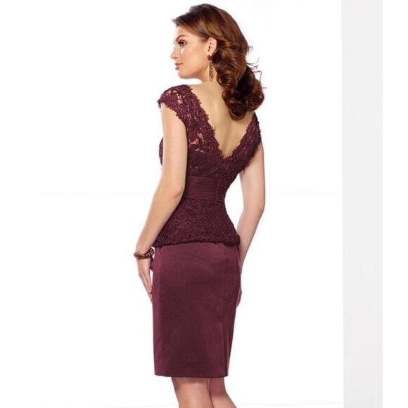 NWT Social Occasions by Mon Cheri. Satin Sequin Mother Of Bride. Size 8. $398 - Picture 2 of 12